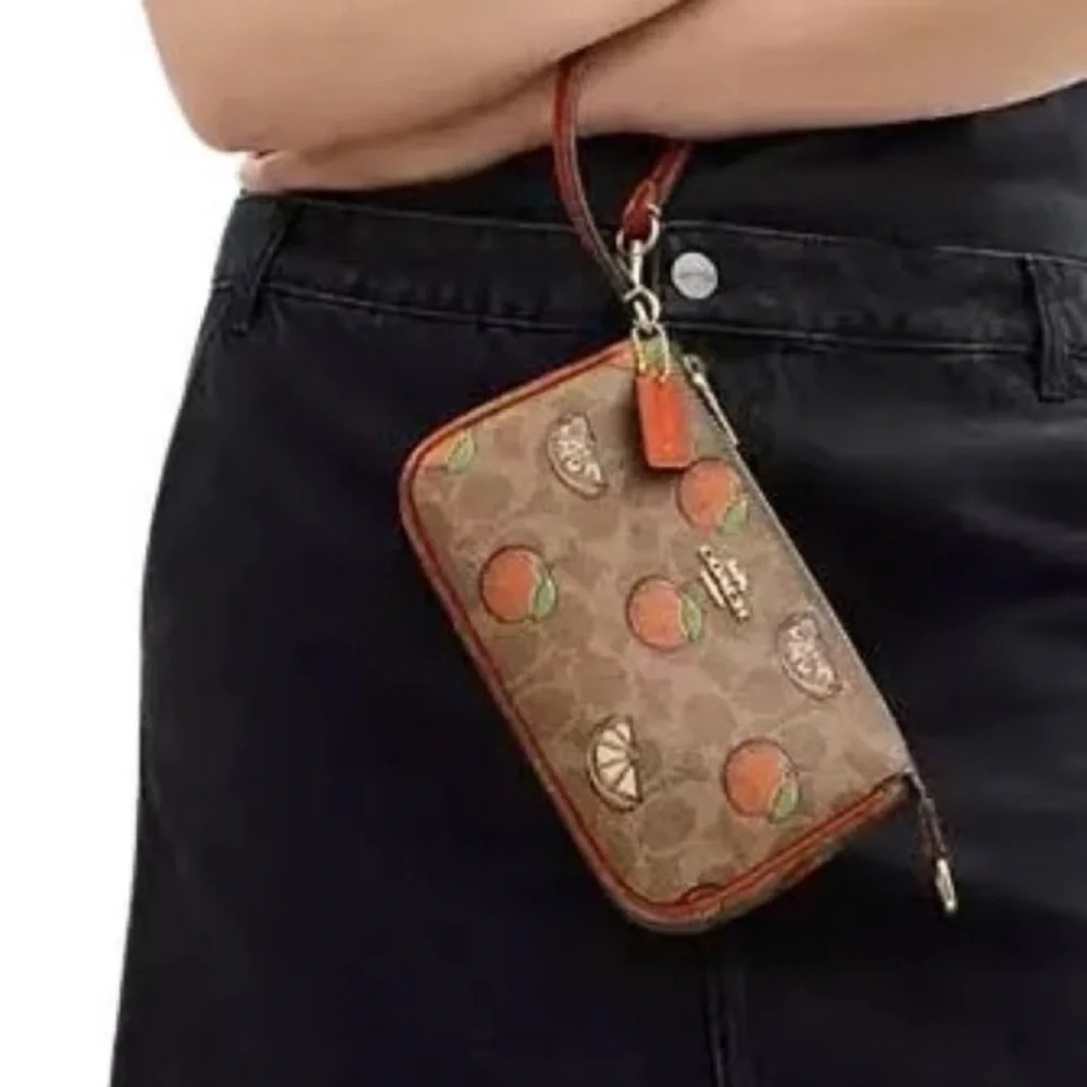 Coach Nolita 19 In Signature Canvas With Orange Print NWT - Picture 5 of 11